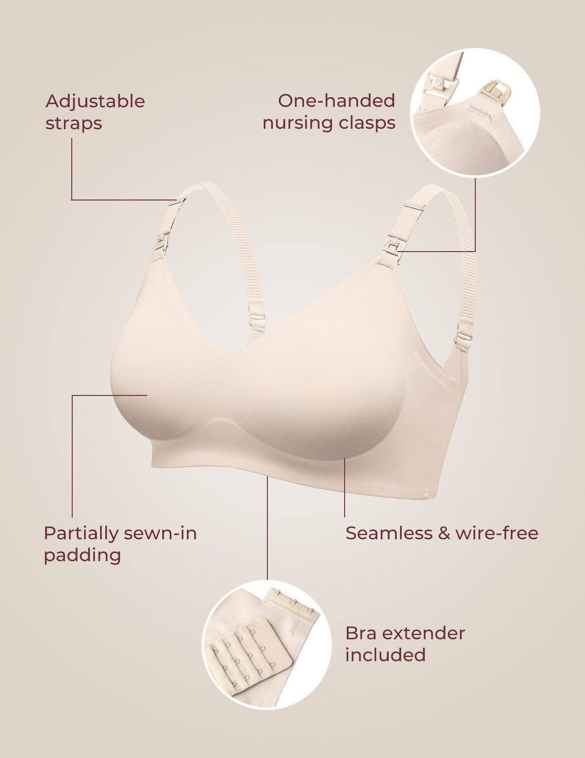 Ultra Soft Seamless Nursing Bra YN21