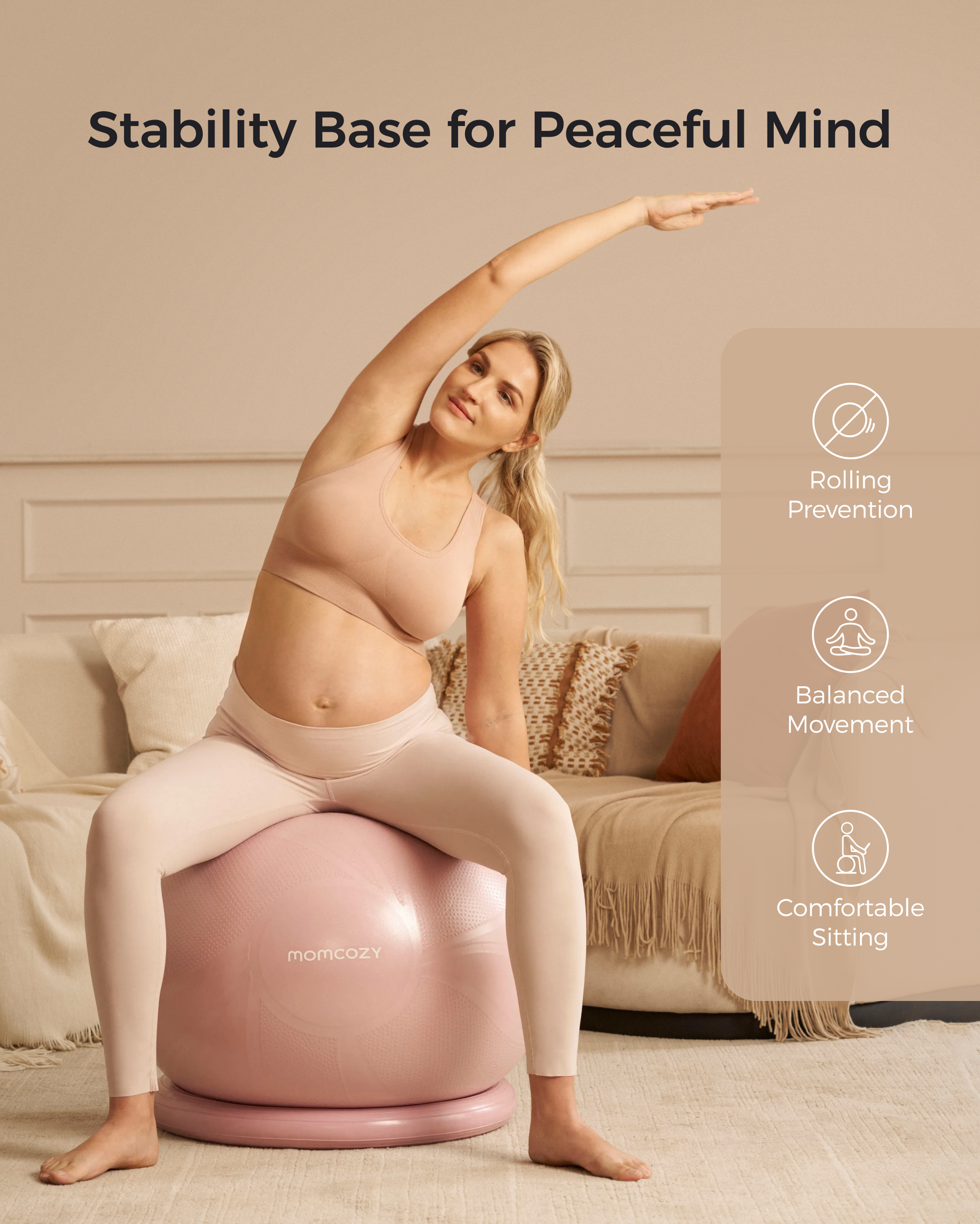 Momcozy BirthEase Maternity Ball Set—Maternity Exercise Ball