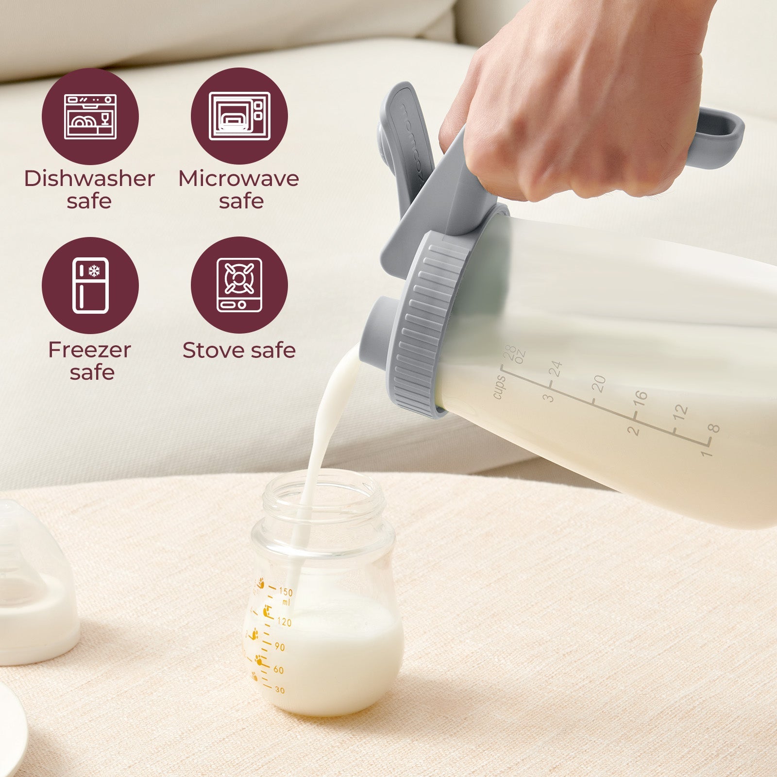Momcozy Breast Milk Pitcher, Resistant to Heat and Cold - AU
