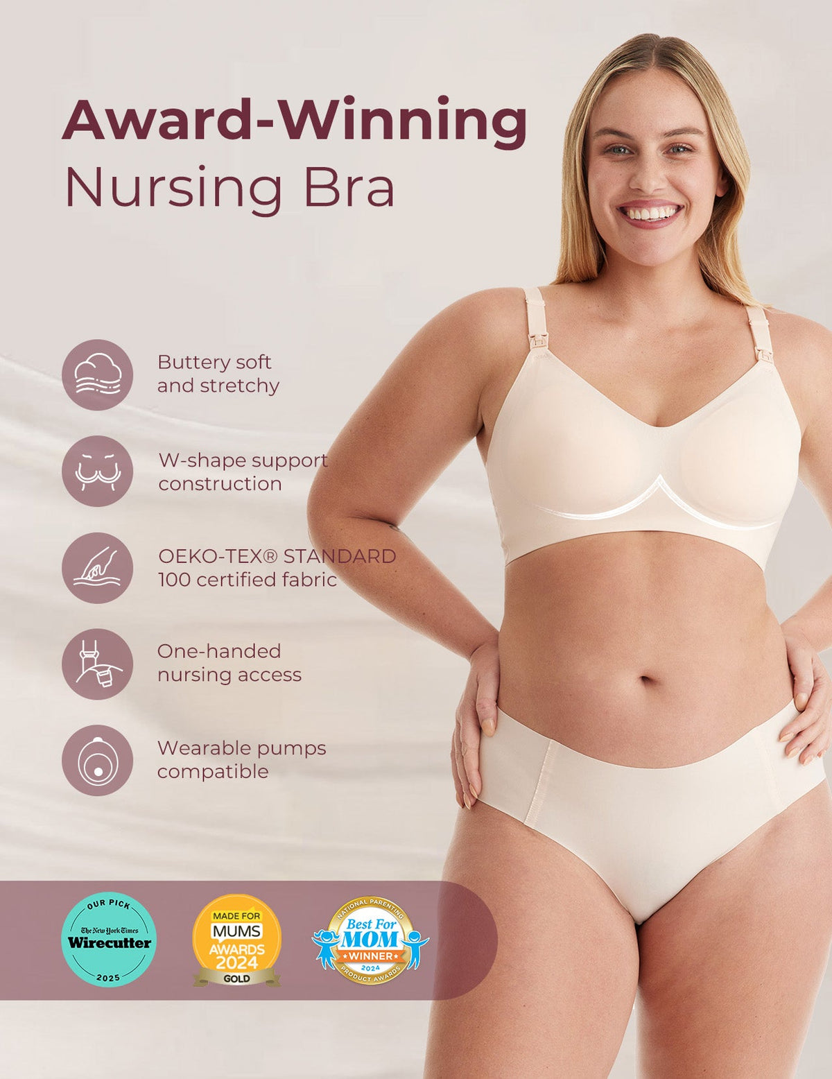 Ultra Soft Seamless Nursing Bra YN21