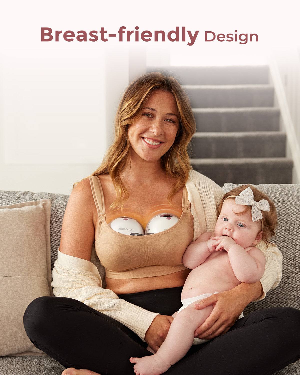 M5 Smart Double Wearable Breast Pump + 120 Breastmilk Storage Bags Bundle