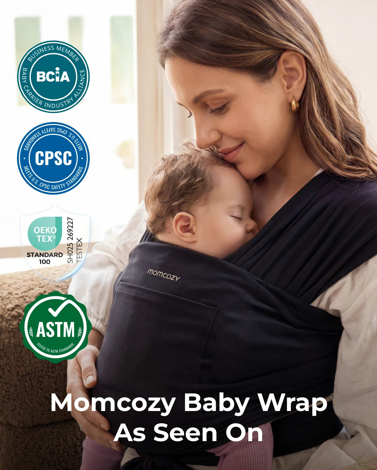 Easy to Wear Hands Free - Baby Wrap Carrier